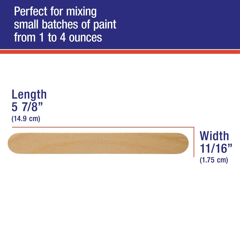 TCP Global Wood Paint Mixing Sticks - 50 Pack - Automotive, Crafts, Airbrush, Art - Image 3
